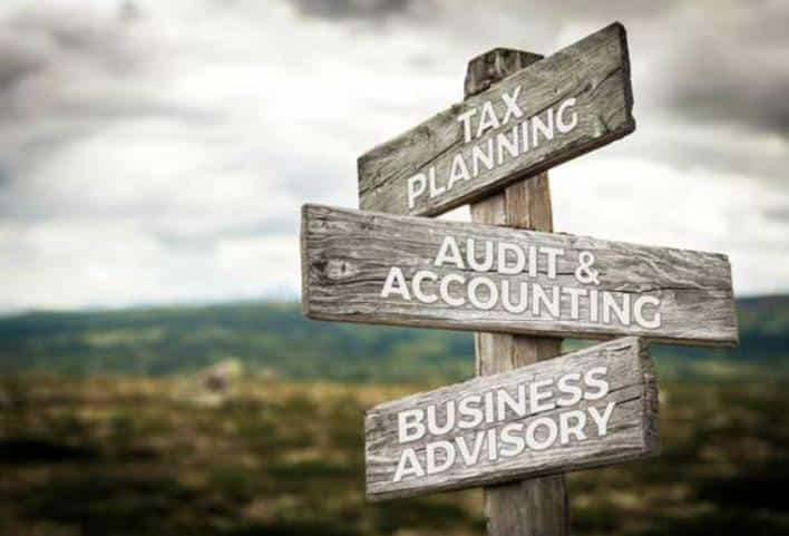 Sign Posts for tax, accounting, book keeping and tax services.